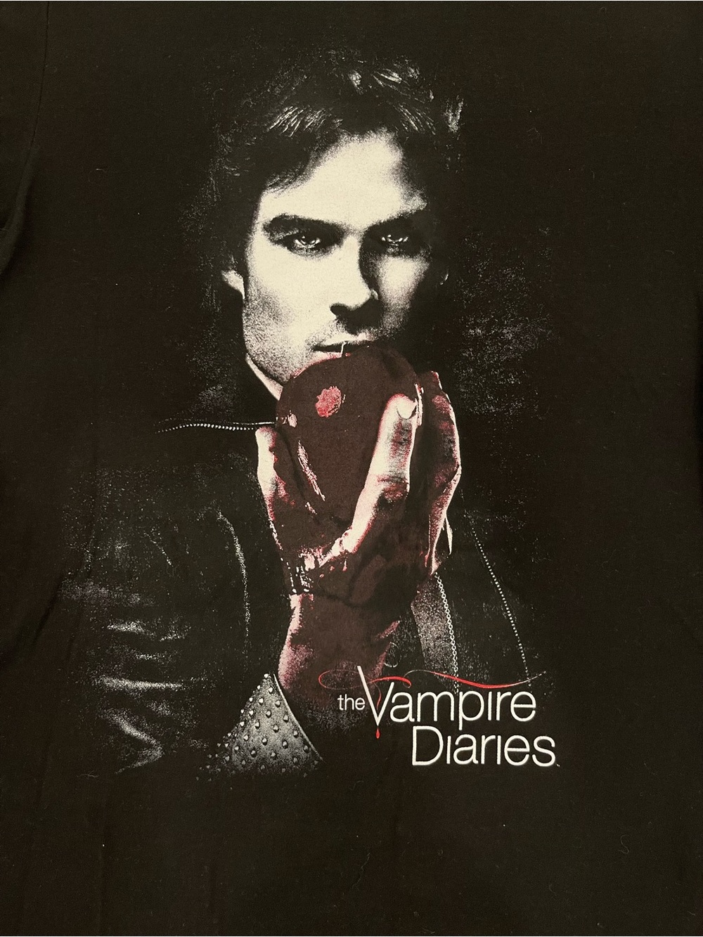 The Vampire Diaries Black Graphic  T‑Shirt